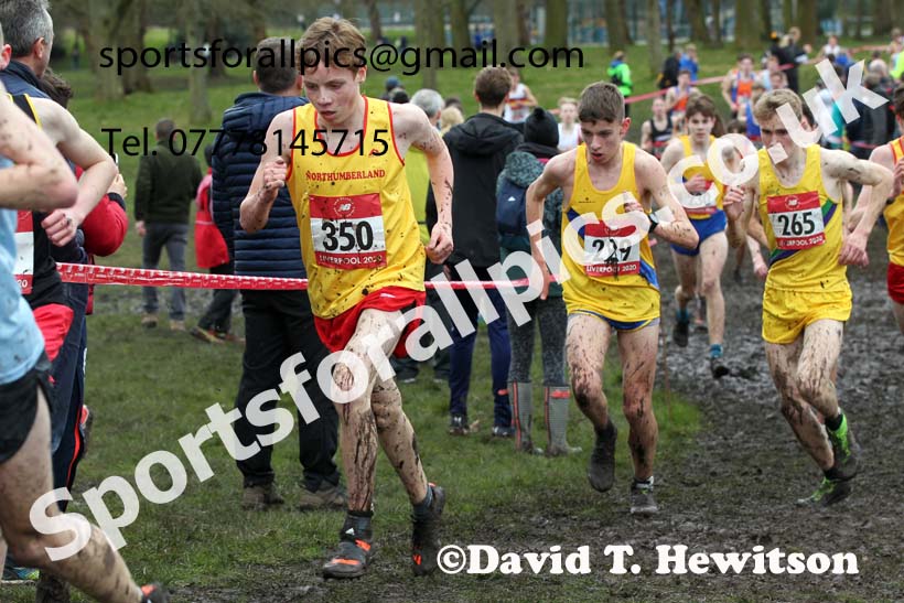 Intermediate boys, 2020 New Balance English Schools Champs., Sefton Park, Liverpool. Photo: David T. Hewitson/Sports for All Pics